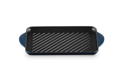 Grill rettangolare Tradition in ghisa vetrificata 32x22 blu nuit