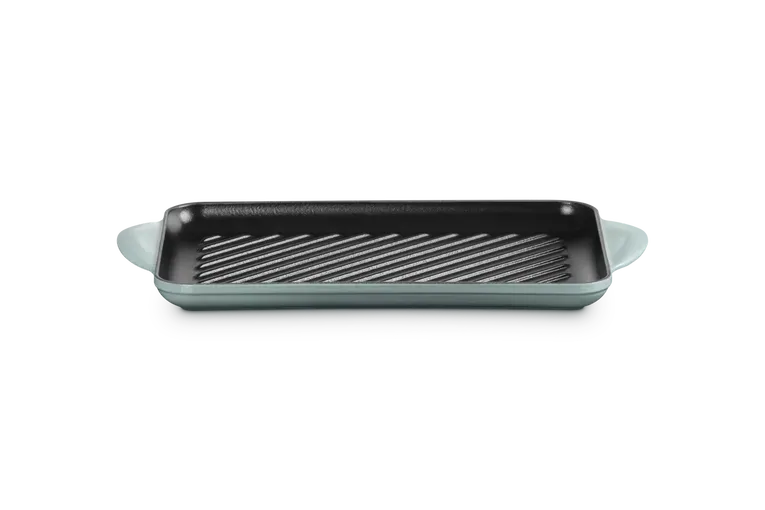 Grill rettangolare Tradition in ghisa vetrificata 32x22 sea salt