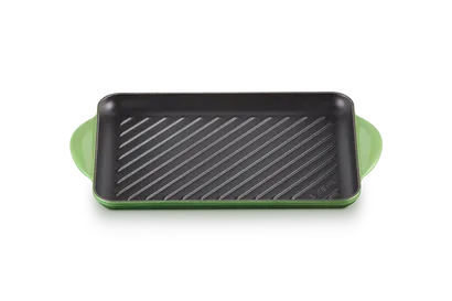 Grill rettangolare Tradition in ghisa vetrificata 32x22 verde bamboo