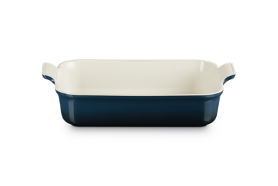 Pirofila rettangolare Tradition in gres vetrificato 32x25 blu nuit