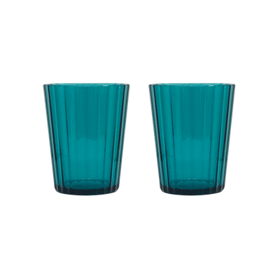 Set 2 bicchieri turchese in acrilico