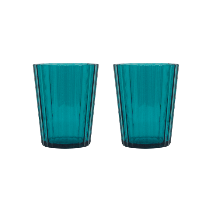 Set 2 bicchieri turchese in acrilico