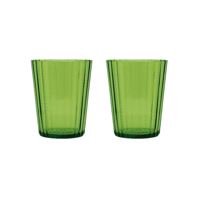 Set 2 bicchieri verde in acrilico