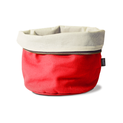 Sacchetto pane riscaldabile in cotone. Colore rosso