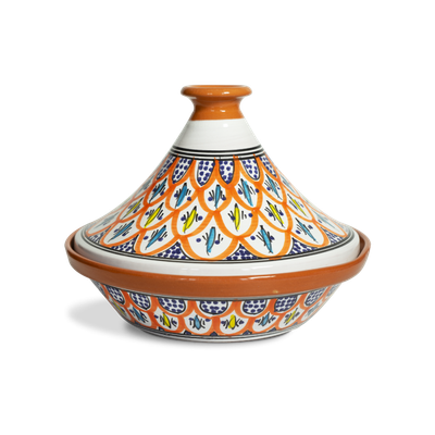 Tajine in terracotta arancione