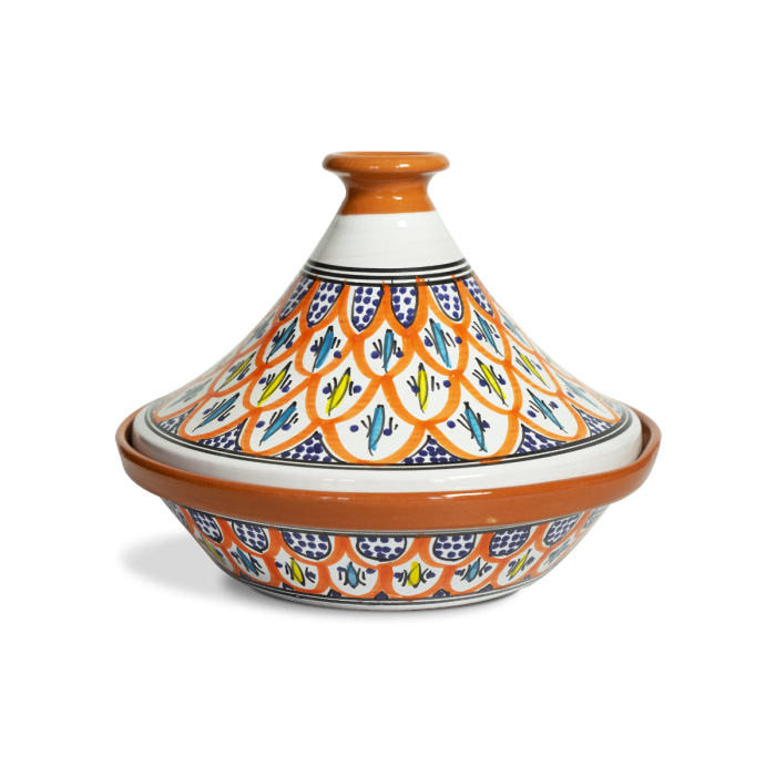 Tajine in terracotta arancione