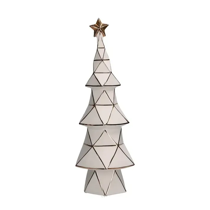 Albero di Natale decorazione oro  L  CUBISMO cm. 40