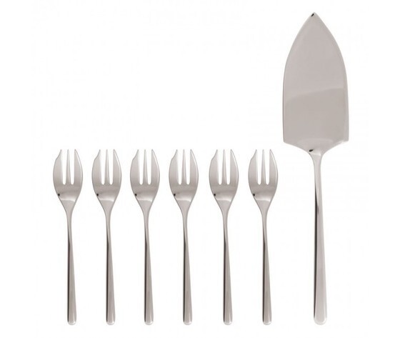 Serv. dolce Linear 7 pezzi acciaio inox