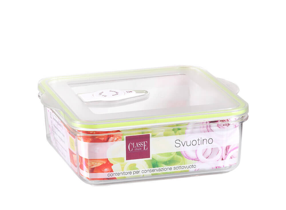 Contenitore quadrato 1,0 Lt. per sottovuoto Svuotino