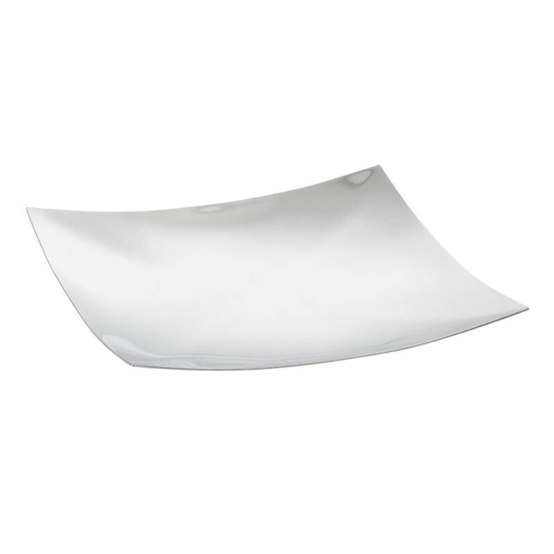 Vassoio quadrato 'foglio' 25x25 Linea Q acciaio inox