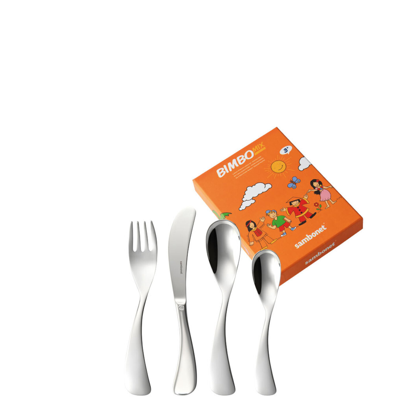 Set 4 posate bambino Kids Mix acciaio inox