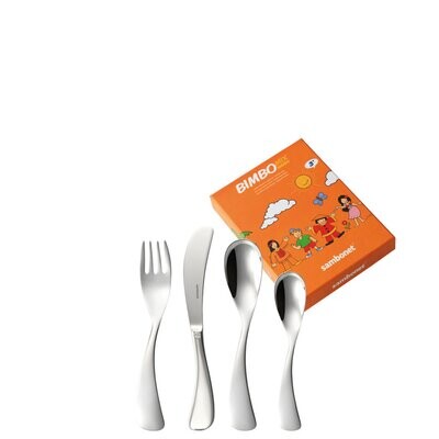 Set 4 posate bambino Kids Mix acciaio inox