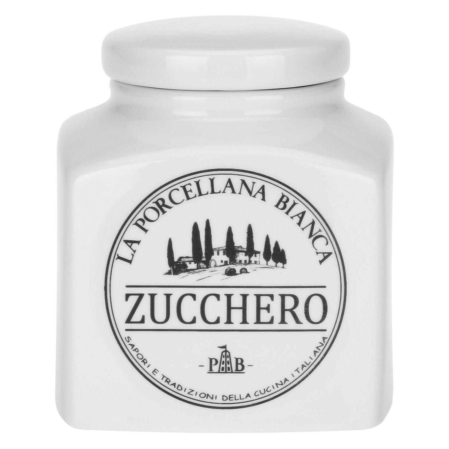 Barattolo porcellana Conserva 1,1 L. Zucchero Barattolo porcellana Conserva 1,1 L. Zucchero