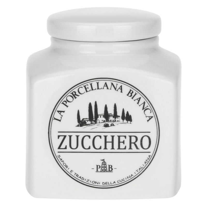 Barattolo porcellana Conserva 1,1 L. Zucchero Barattolo porcellana Conserva 1,1 L. Zucchero