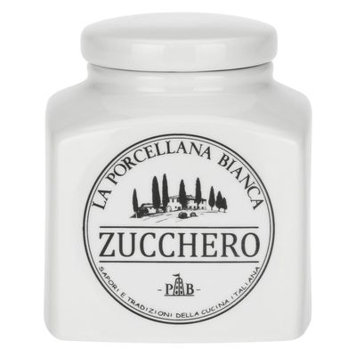 Barattolo porcellana Conserva 1,1 L. Zucchero Barattolo porcellana Conserva 1,1 L. Zucchero