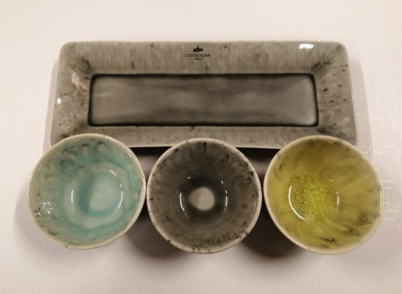 Set appetizer 4 pezzi vassoio grey piccolo MADEIRA Set appetizer 4 pezzi vassoio grey piccolo MADEIRA