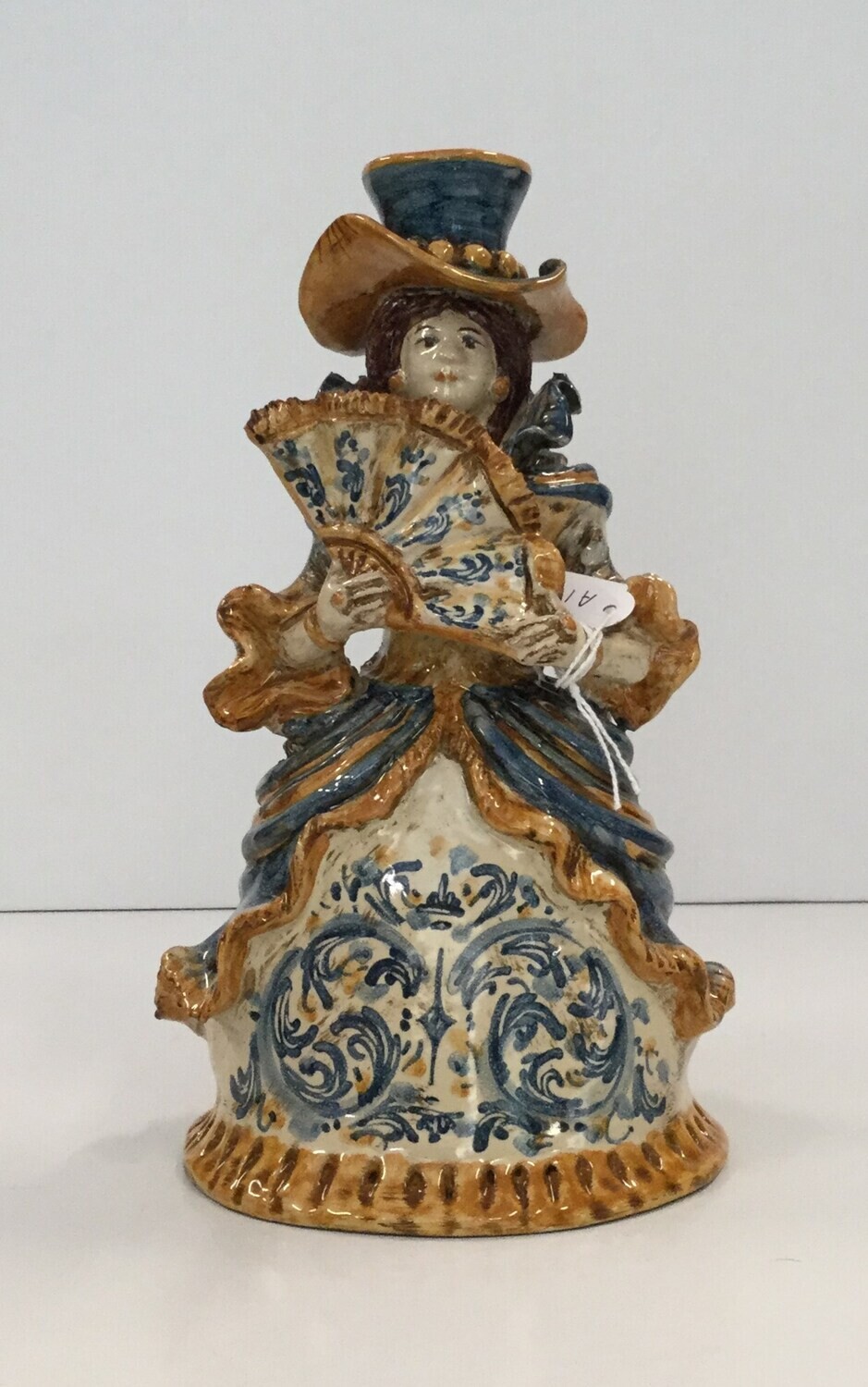 Lumiera mignon femmina h 23 blu/arancio Ceramica Sofia
