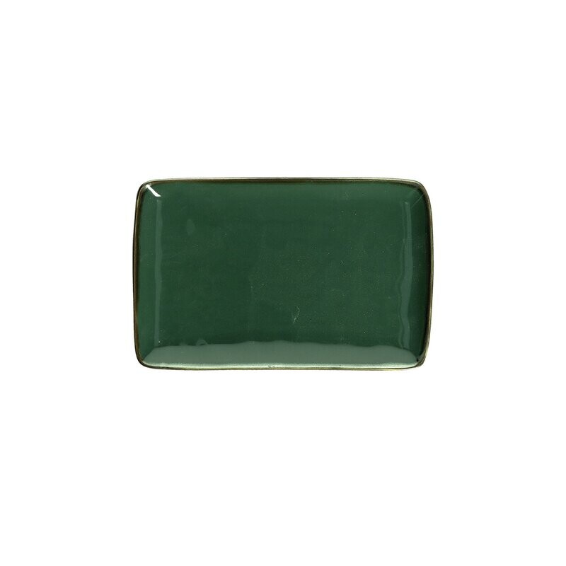 Vassoio rettangolare Concerto verde bosco 20x13 cm