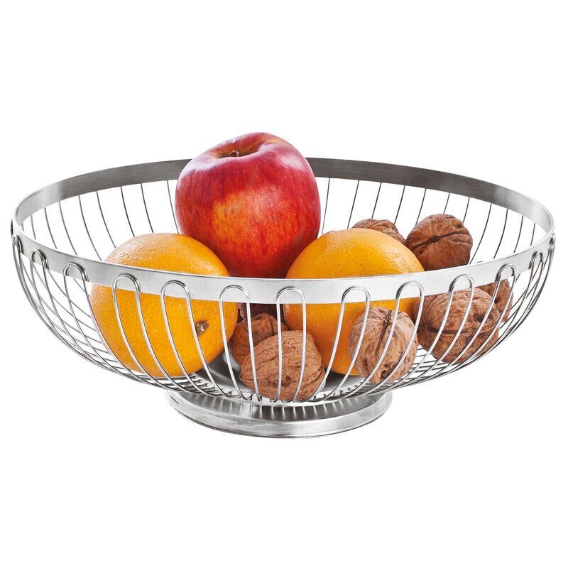 Cesto frutta tondo in filo acciaio inox cm. 25 Cesto frutta tondo in filo acciaio inox cm. 25