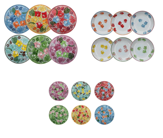 Serv. piatti ALOHA colori assortiti 18 pezzi Serv. piatti ALOHA colori assortiti 18 pezzi