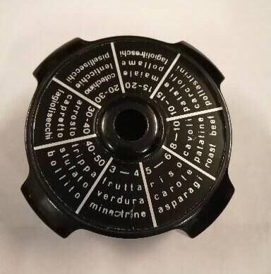 Pomolo di manovra per pentola a pressione Sambonet mod SPS con etichetta serigrafata Pomolo di manovra per pentola a pressione Sambonet mod SPS con etichetta serigrafata