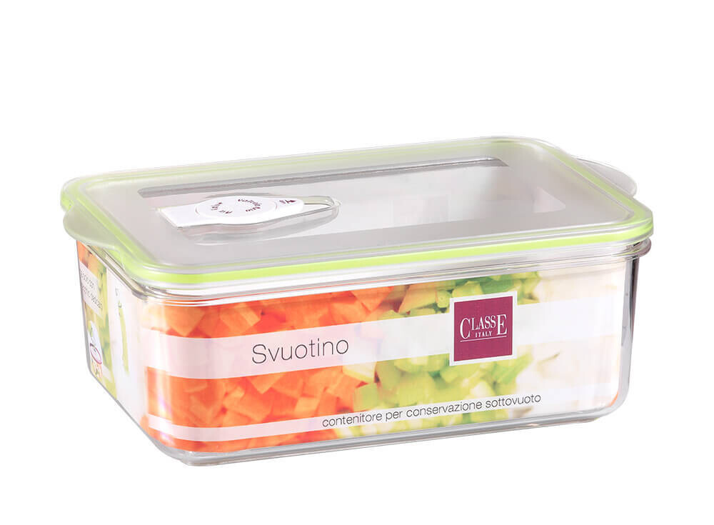 Contenitore rettangolare 1,3 Lt. per sottovuoto Svuotino Contenitore rettangolare 1,3 Lt. per sottovuoto Svuotino