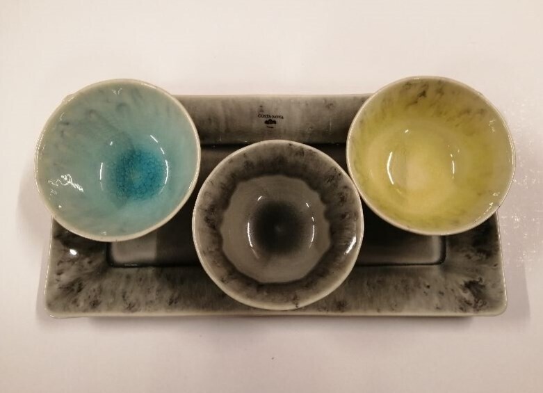 Set appetizer 4 pezzi vassoio grey medio MADEIRA Set appetizer 4 pezzi vassoio grey medio MADEIRA