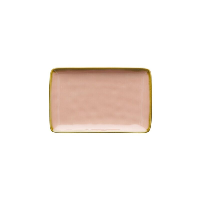 Vassoio rettangolare Concerto rosa antico 20x13  cm