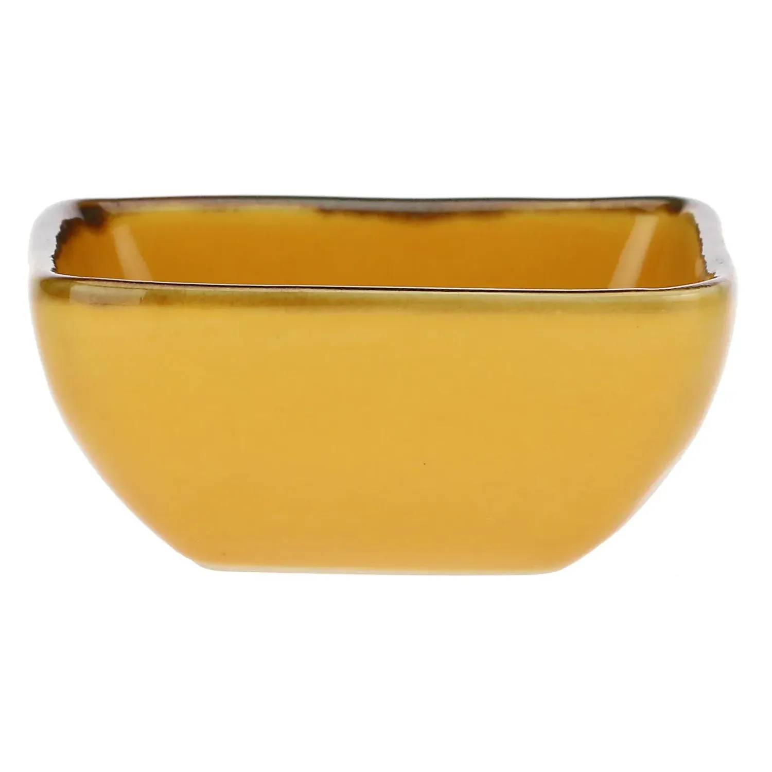 Ciotolina quadrata Concerto ocra 8x8 cm