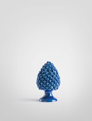 Pigna blu antico cm. 15 Ceramica Bevilacqua