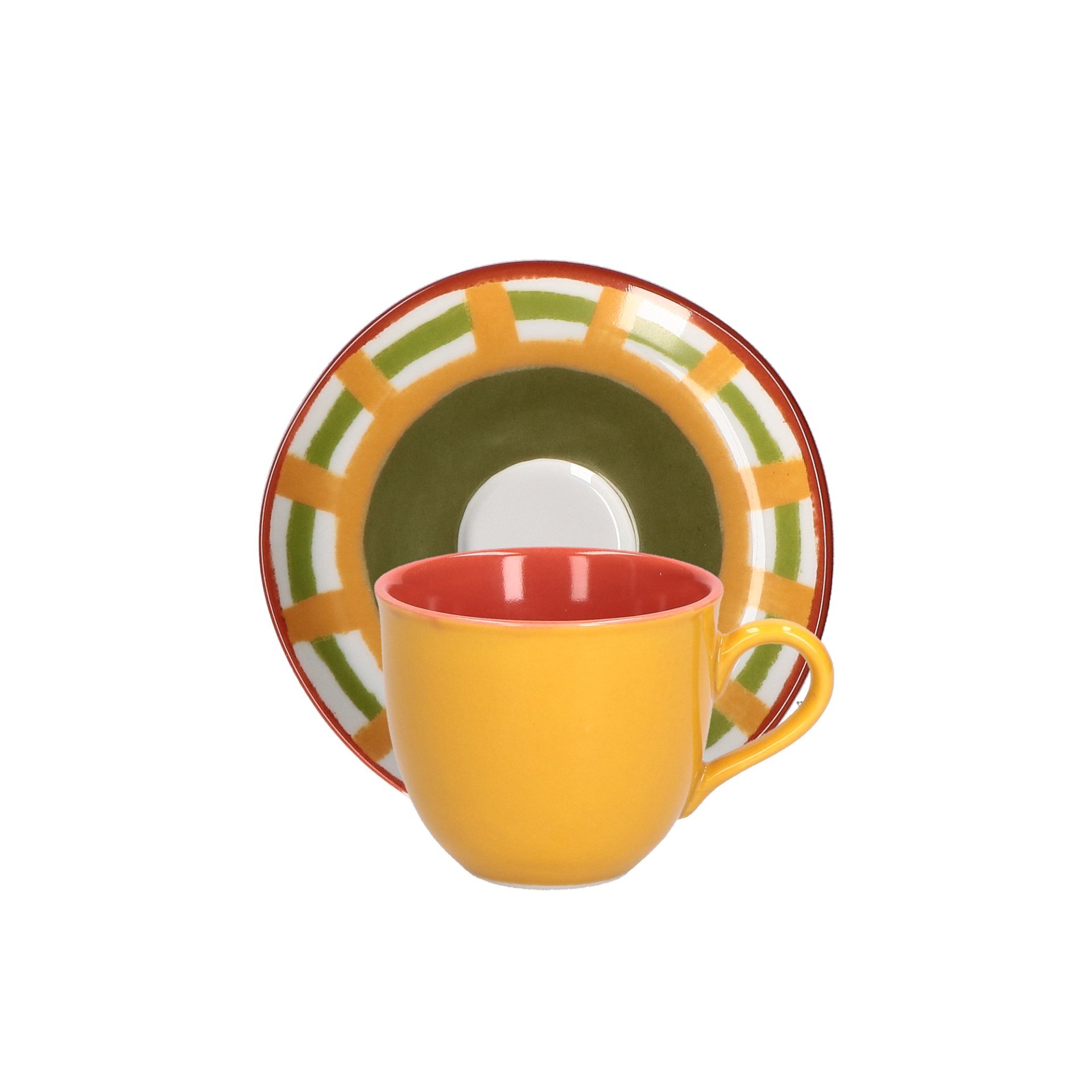 Tazza caffè con piattino 0,10 Lt Cottage gialla