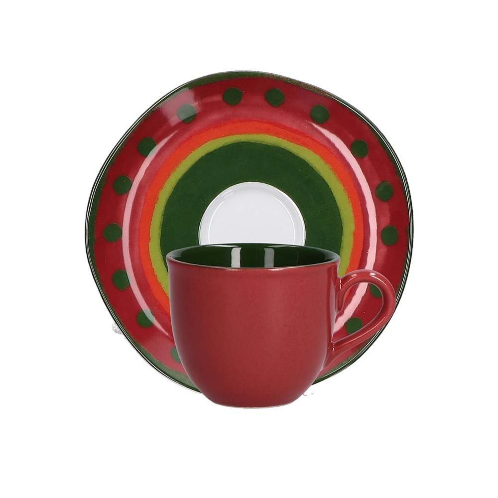 Tazza caffè c. p. 0,10 cc. Cozy Cottage Rossa 2