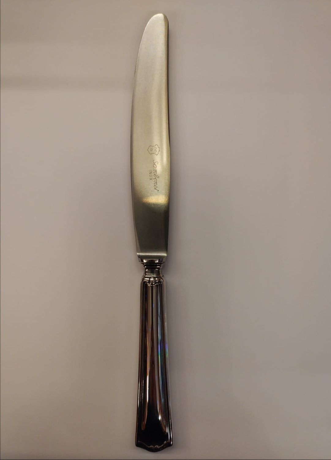 Confezione 6 coltelli tavola lama satinata mod. 210 in Alpacca Argentata