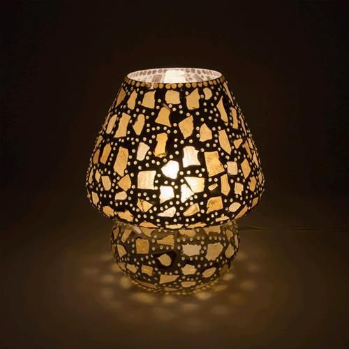 Lampada da tavolo in vetro mosaicata Colors of life h. 32 cm. Lampada da tavolo in vetro mosaicata Colors of life h. 32 cm.
