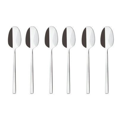 Set 6 cucchiaini moka Rock acciaio inox