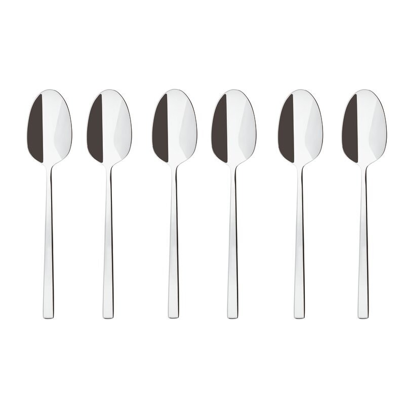 Set 6 cucchiaini moka Rock acciaio inox
