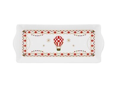 Vassoio rettangolare in porcellana 36x15 cm XMAS CAROUSEL