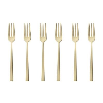 Set 6 forchettine dolce Rock PVD Champagne antique Set 6 forchettine dolce Rock PVD Champagne antique