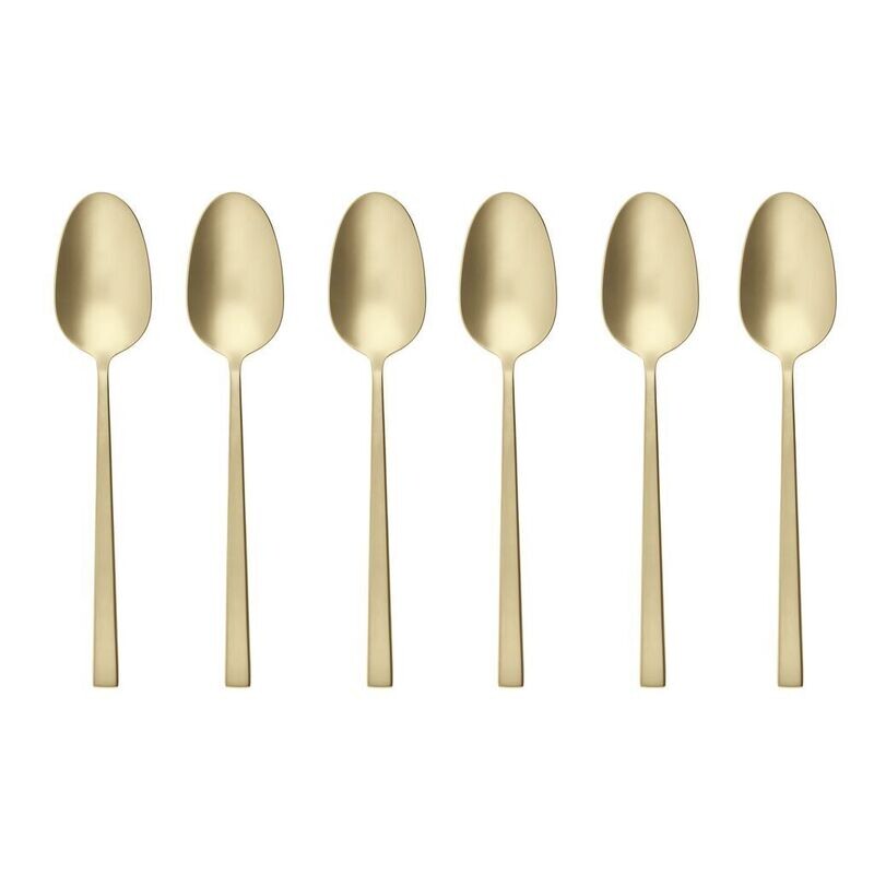 Set 6 cucchiaini moka Rock PVD Champagne antique
