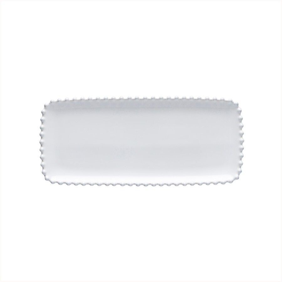 Vassoio rett. Pearl white 30x13 cm.