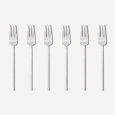 Set 6 forchettine dolce 100 acciaio Inox Set 6 forchettine dolce 100 acciaio Inox