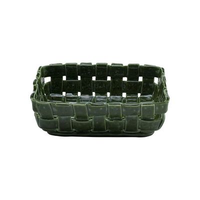 Centrotavola rettangolare verde INTRECCIATA 28,5x30,6 Centrotavola rettangolare verde INTRECCIATA 28,5x30,6