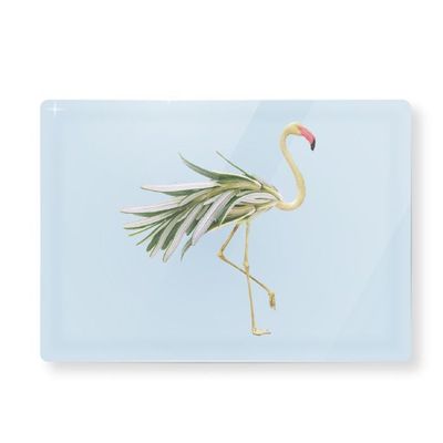 Tagliere in vetro 30x20cm. decoro rosmarino