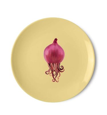 Piatto pizza 30,5cm. Mikonos decoro polipo