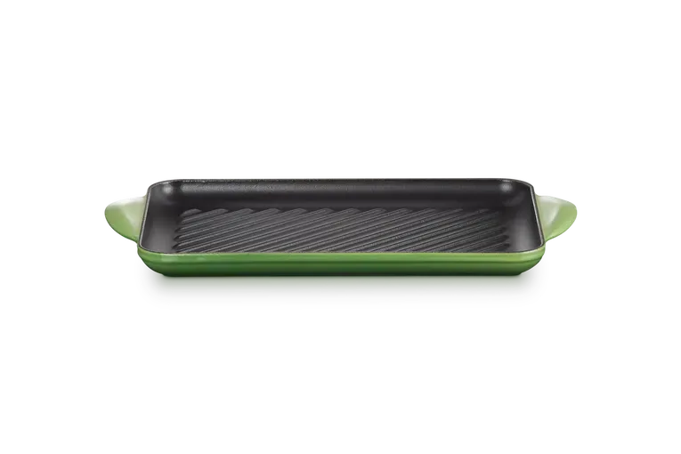 Grill rettangolare Tradition in ghisa vetrificata 32x22 verde bamboo Grill rettangolare Tradition in ghisa vetrificata 32x22 verde bamboo