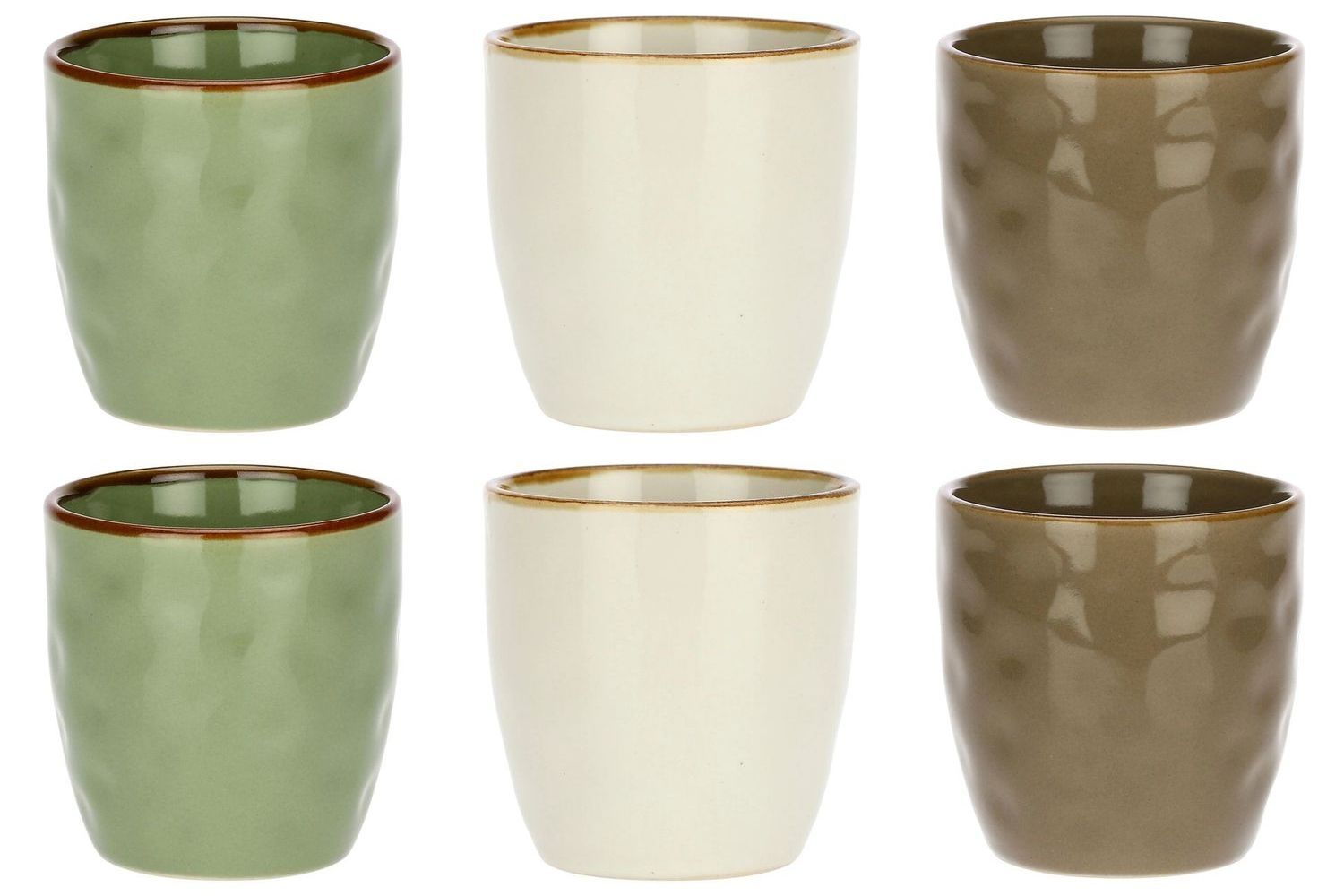 Set 6 bicchierini caffè Concerto mix ( avorio-verde oliva-grigio tortora )