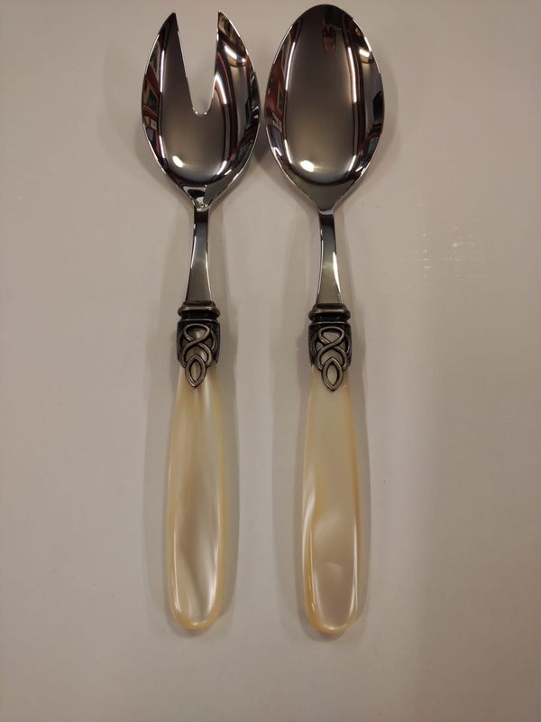 Coppia insalata gioiello ghiera antica champagne perlato Coppia insalata gioiello ghiera antica champagne perlato