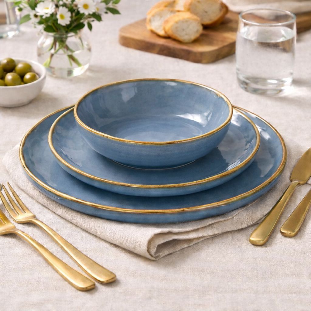 Set 3 Piatti Linea Concerto – Blu Avio