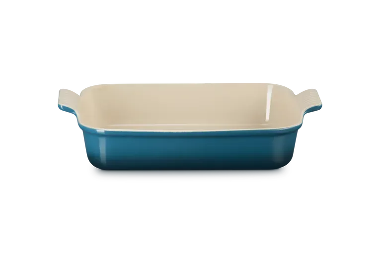 Pirofila rettangolare Tradition in gres vetrificato 32x25 deep teal