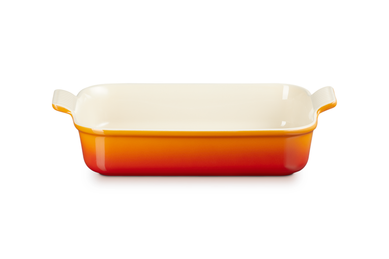 Pirofila rettangolare Tradition in gres vetrificato 32x25 arancio